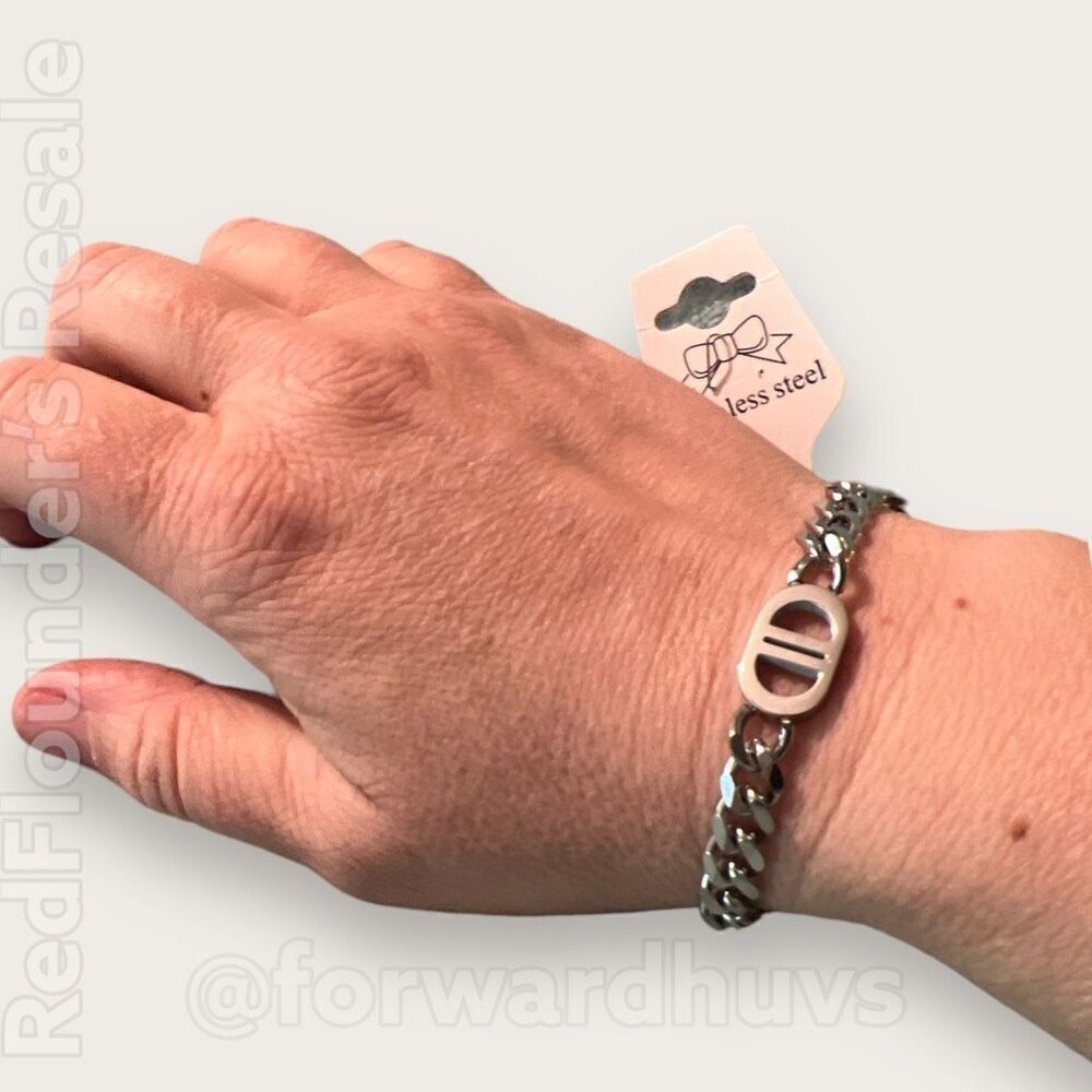 Bundle Sale $3 for $15 | Stainless Steel Chain Bracelet - Silver Tone Metal NEW